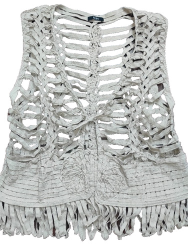 Biba cotton open knit vest - cotton,