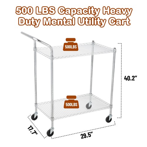 Steel tier storage cart - steel,