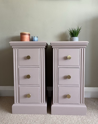 Pair solid pine bedside - of,