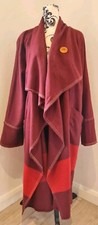 Terry Macey Waterfall Coat Burgundy Large Mint Condition 