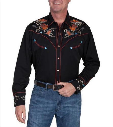 Men cowboy shirt button down - men,