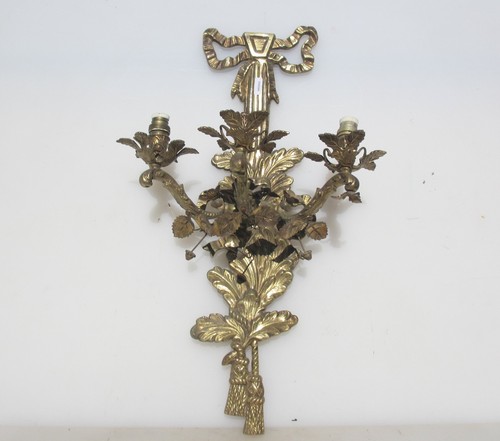 Large vintage brass wall - large, light