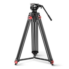 NEEWER TP37D 74" Video Tripod w/Fluid Head, 17.6lb Load