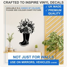 Wellies with Flowers Vinyl