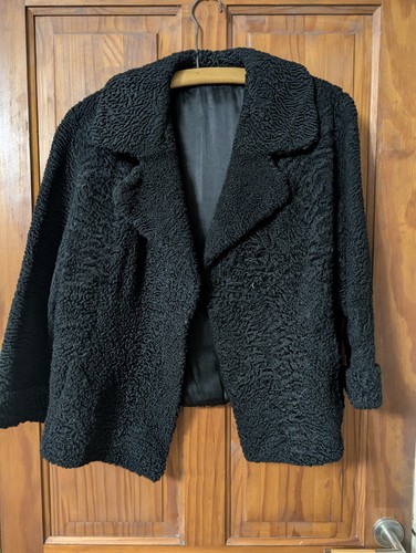 Astrakhan fur coat - , (lambs
