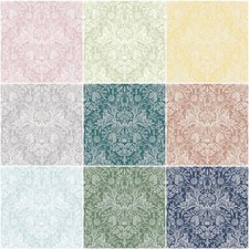 HOLDEN HARLEN WOODLAND DAMASK WALLPAPER ANIMALS FLOWERS LEAVES - CHOOSE COLOUR