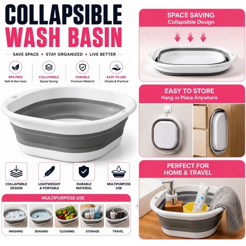 Collapsible washing bowl - collapsible,