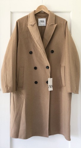 Zara camel double faced coat - double,