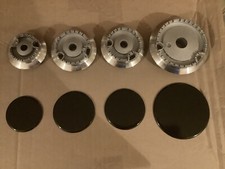 RANGEMASTER Classic 110 Burners & Caps, Set of Four, 1 Large, 2 Medium & 1 Small