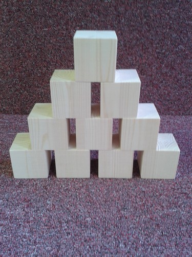 50mm pine cubes wooden blocks - wooden,
