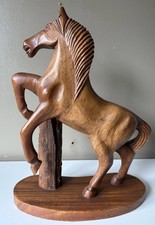 Vintage Wooden Rearing Horse