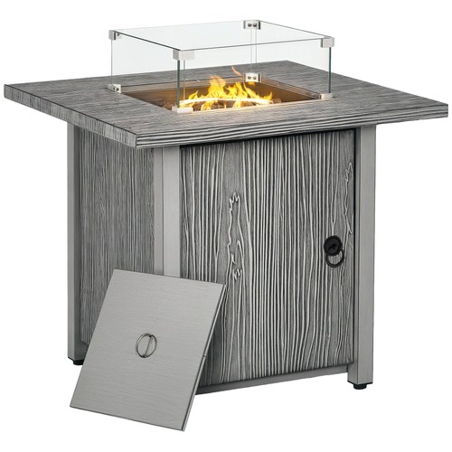 Outsunny gas fire pit table - gas,