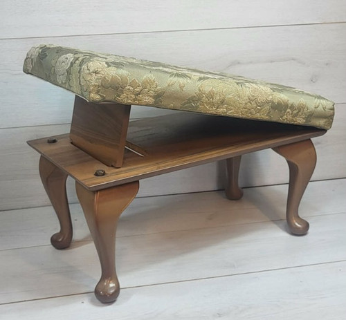 Vintage tilting footstool - vintage,