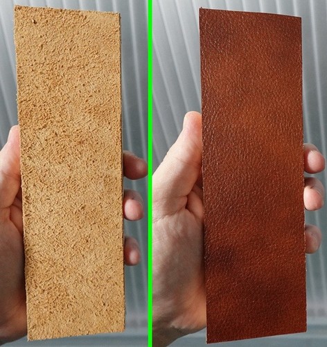 Wood leather double sided - leather,