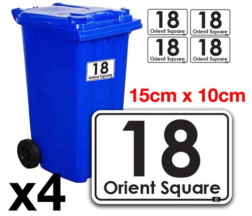 Wheelie bin numbers - x,