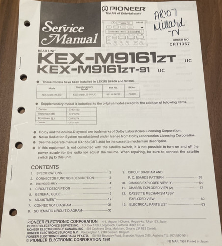 Pioneer kex m9161zt - kex-m9161zt, /