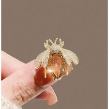 1pc Crystal Bee Brooch Pin For Women,Fashion and Jewelry Gift