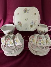 Beautiful Vintage Shelley Dainty Tea Set “Wild Flowers” - 21 Pieces 1950’s/60’s