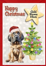 Bloodhound Dog Christmas Card