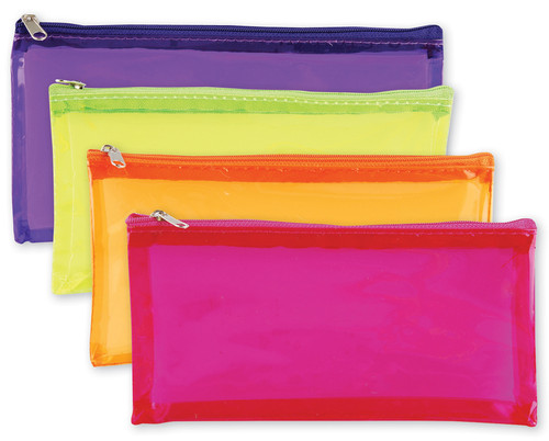 Pencil case coloured clear - pencil,