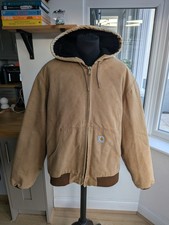 Carhartt Beige J140 Active Jacket Vintage Thick Winted Padded Size XL