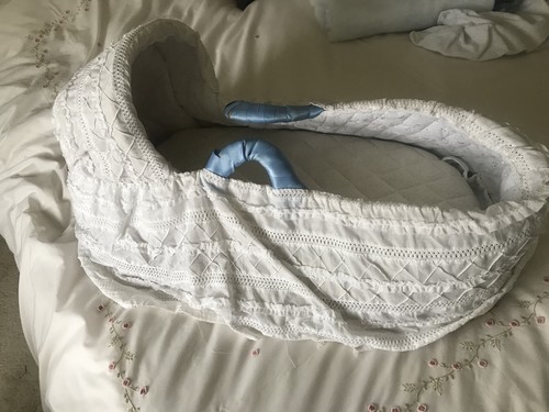 White dressed moses - white, basket