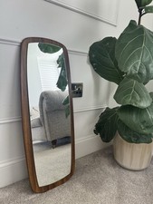 Vintage 1970 teak mirror - vintage,