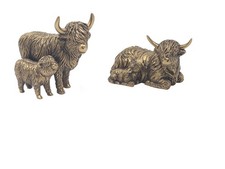 Bronze Finish Highland Cows