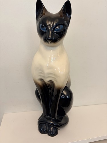 Vintage large siamese cat - vintage,