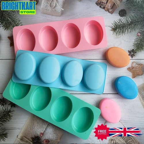 Hole oval silicone soap mold - oval,