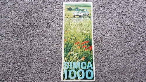 Simca 1000 sales brochure - 1000, 1966