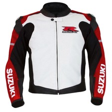Suzuki GSXR Motorcycle Leather Riding Jacket Motorbike Racing Jacket