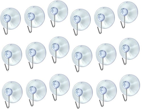18x large clear suction hooks - 18x,
