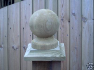 Wooden ball collar finial - wooden,