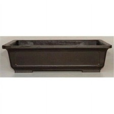 Bonsai Boy e1425 Mica Bonsai Pot, Brown - Rectangle