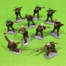 Britains Deetail 10x British Paratrooper Soldiers (Grey & Green Berets) Made UK