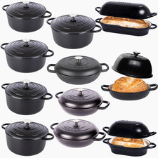 Enamelled Cast Iron Dutch Oven Casserole Bread Pot & Loaf Pan With Lid