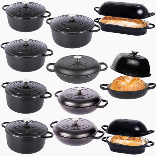 Enamelled cast iron dutch - iron, oven