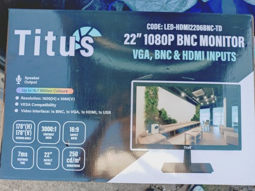 Titus 22in led 1080p - 1080p, cctv