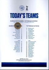 Team Sheet -  QPR v Tottenham Friendly 20.7.2024