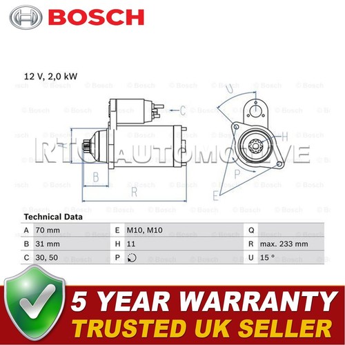 Bosch starter motor - bosch,