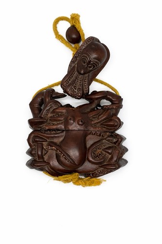 Antique japanese inrō crab - japanese,