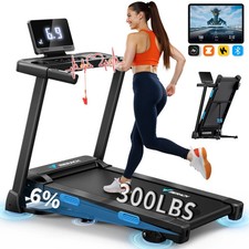 MERACH T12 Foldable Treadmill with Auto, 0.8-12 km/H Walking Pad App