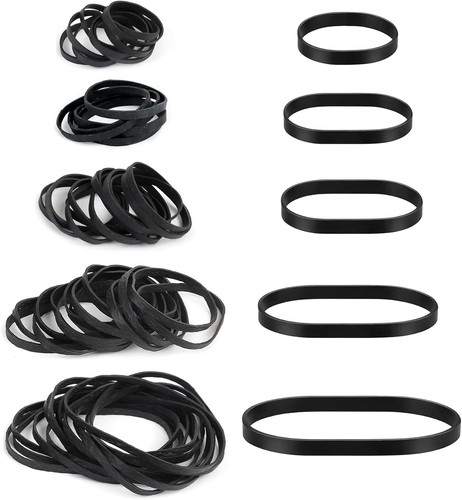 100pcs black rubber bands - rubber, 5