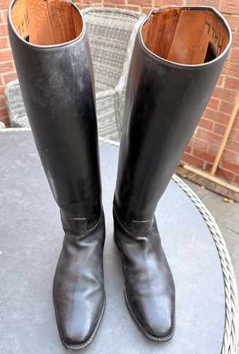 Black leather tall long - leather, riding