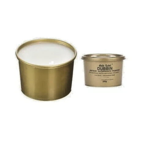 Gold label dubbin softens - label,