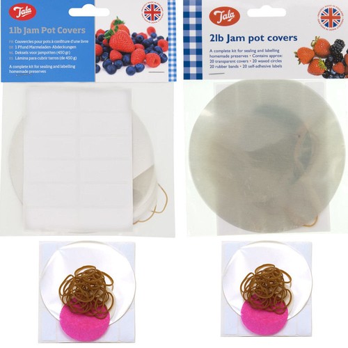 Jam pot covers - covers, clear