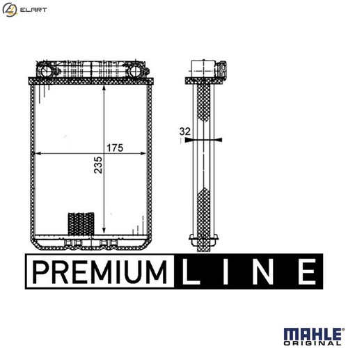 Heat exchanger interior - heat,