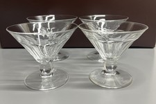 4 Vintage short stemmed cocktail Martini spirit glasses art deco style