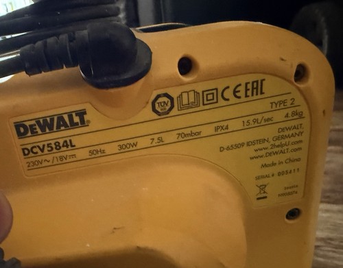 Dewalt 18v hoover - dewalt,